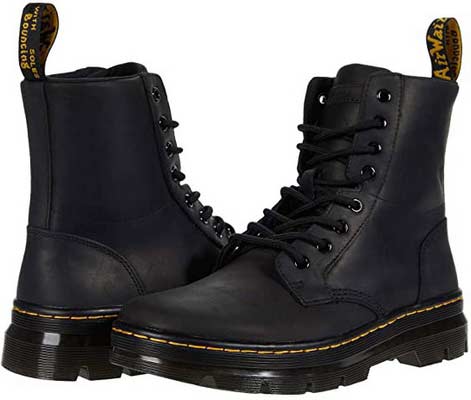 Dr. Martens Combs Leather Female Shoes Lace Up Boots