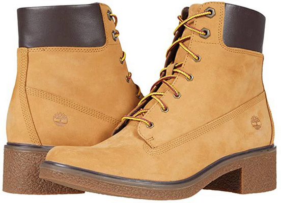 Timberland Brinda Lace-Up Heel Female Shoes Lace Up Boots