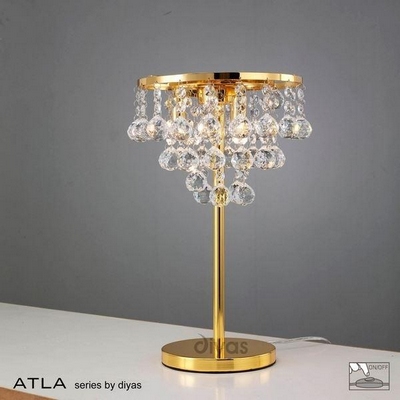 Il30031 atla gold and crystal table lamp