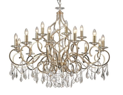 Diyas il303212+6 torino 18 light ceiling pendant in french gold