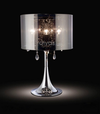 Diyas il30462 trace table lamp in polished chrome finish