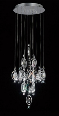 Diyas il31353 solana glass and crystal ceiling pendant light