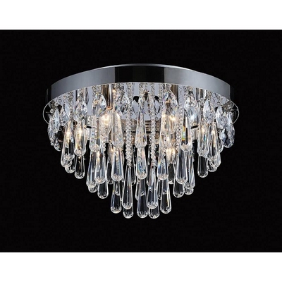 Diyas il31432 sophia 8 light flush ceiling light in polished chrome