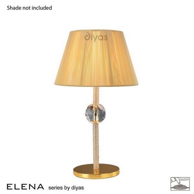 Il30520 elena gold and crystal cloth table lamp base only