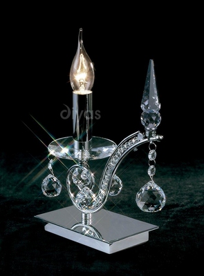 Diyas il30010 tara single table lamp in polished chrome finish