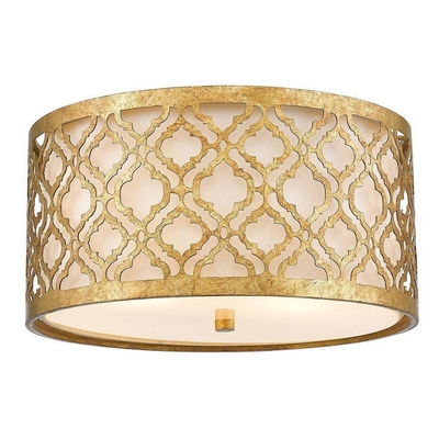 Gn/arabella/f arabella 2 light flush ceiling light in gold