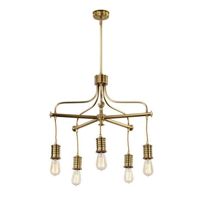 Elstead douille5 ab douille 5 arm chanderlier ceiling light in aged brass - fitting only